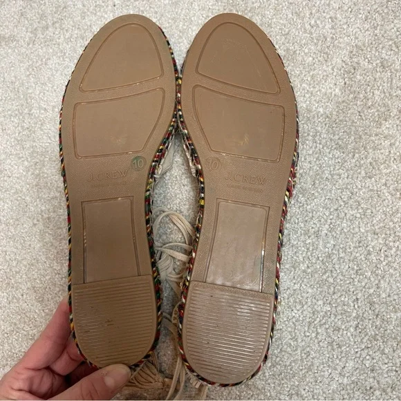 NEW J Crew Baja Flat Espadrille Suede Sandals Made in Spain G4208 Size 10 - Picture 9 of 12